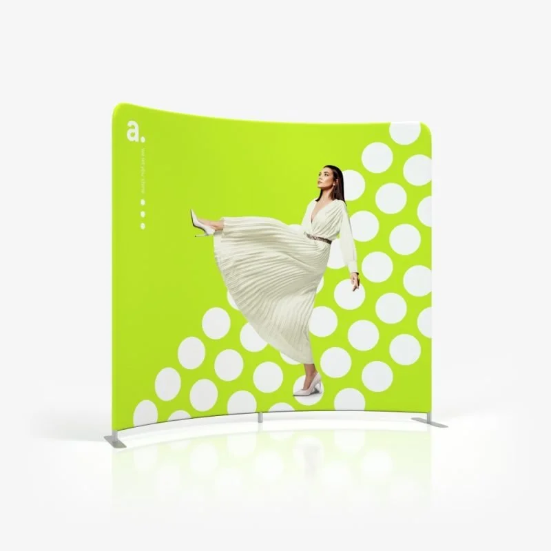 beurswand bedrukken - presentatiewand - textielframe