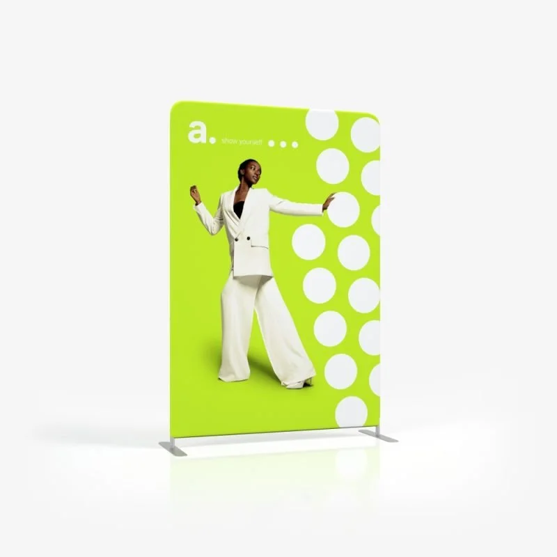 beurswand - presentatiewand -reclamewand - textielwand