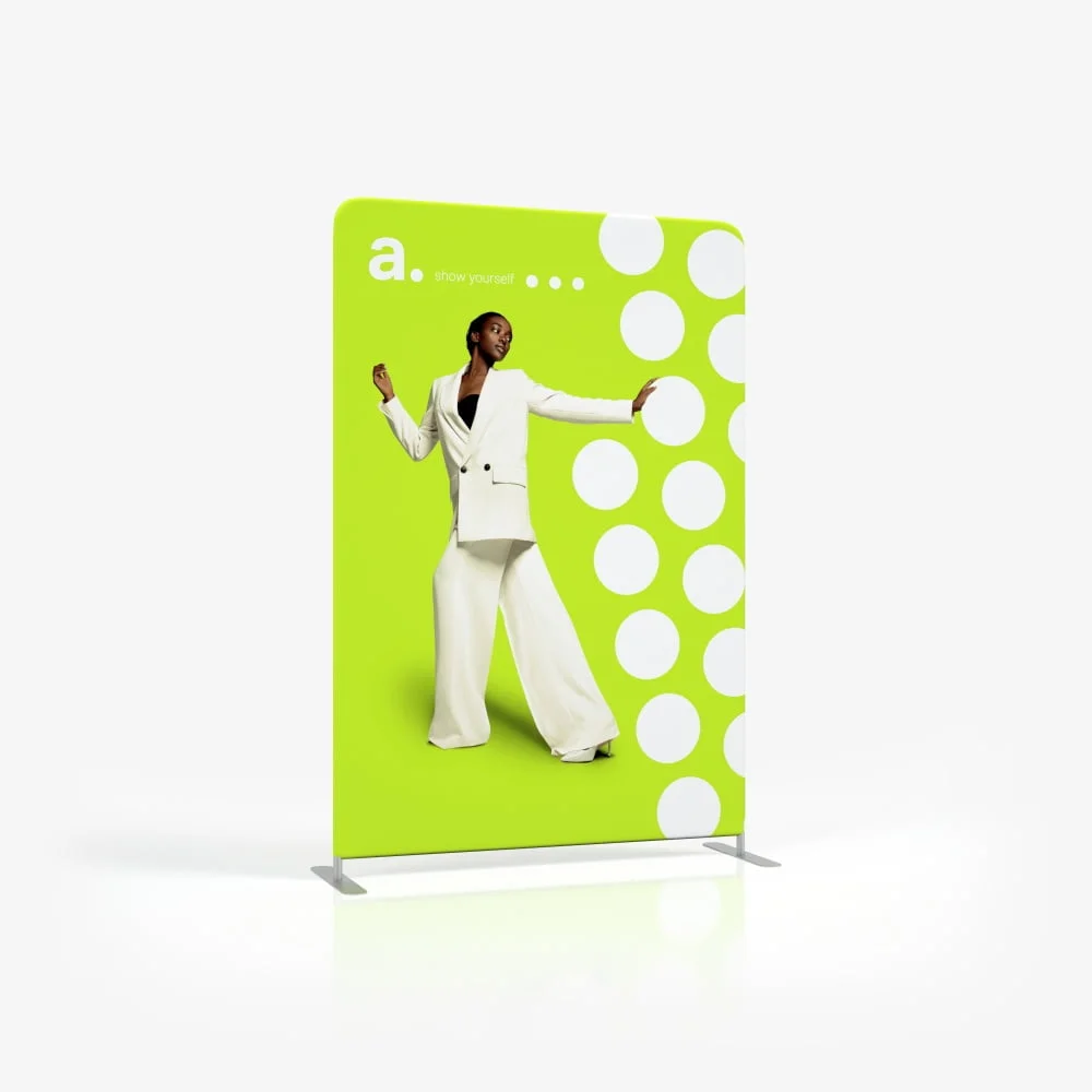beurswand - presentatiewand -reclamewand - textielwand