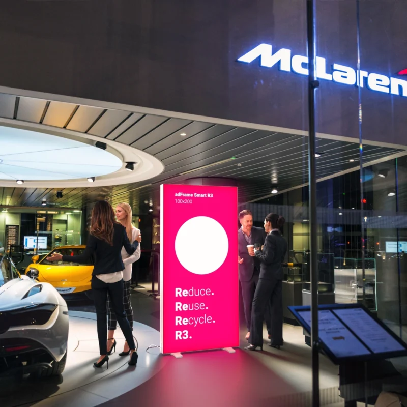 LED frame kunststof - verlichte beurswand