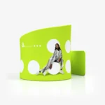 Unieke spiraalvormige zipper wand en beurswand In van Eventshop.