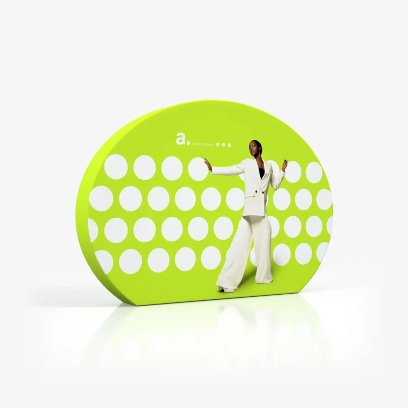 Unieke social media backdrop en beurswand QRing van Eventshop.