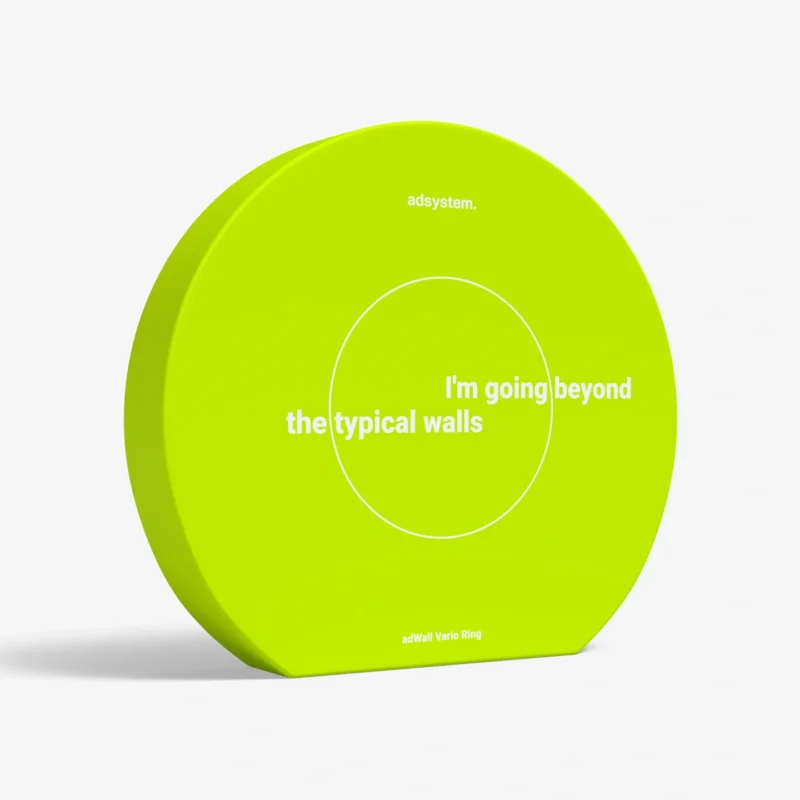 Ronde zipper wand en beurswand Ring als media backdrop van Eventshop.