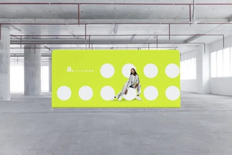 beurswand - presentatiewand -reclamewand - textielwand