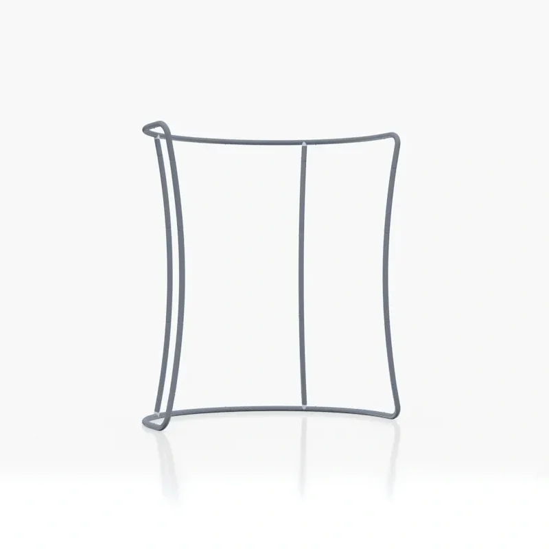 Compacte C-vormige zipper wand en beurswand C-wall voor mini-stands en winkelpromoties van Eventshop.