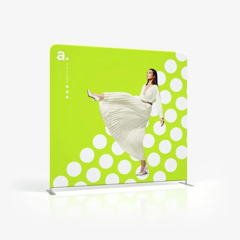 beurswand bedrukken - presentatiewand - textielframe
