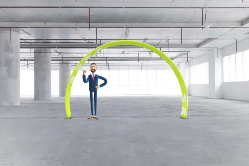 zipper wand reclameboog