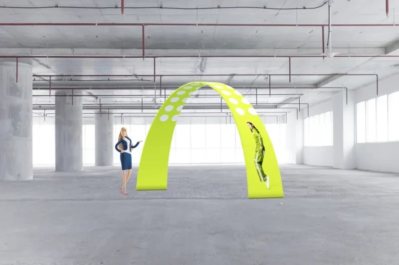 zipper wand reclameboog