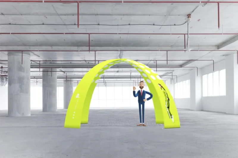 zipper wand reclameboog