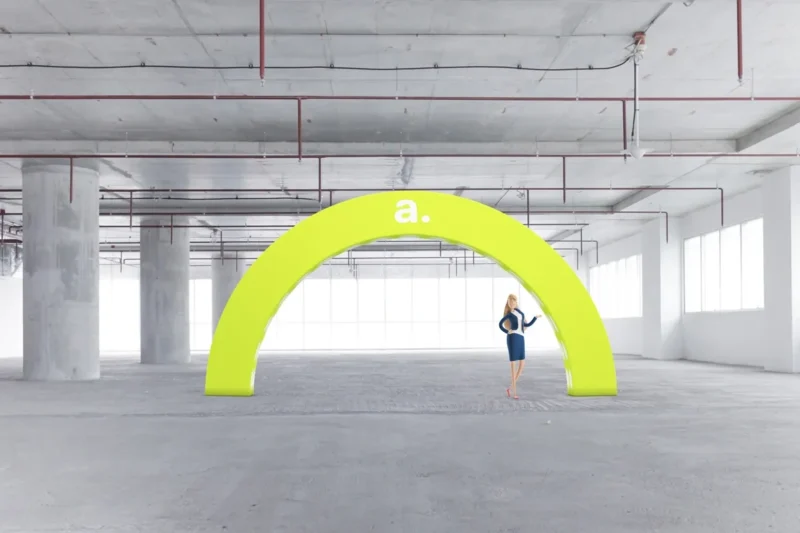 zipper wand reclameboog