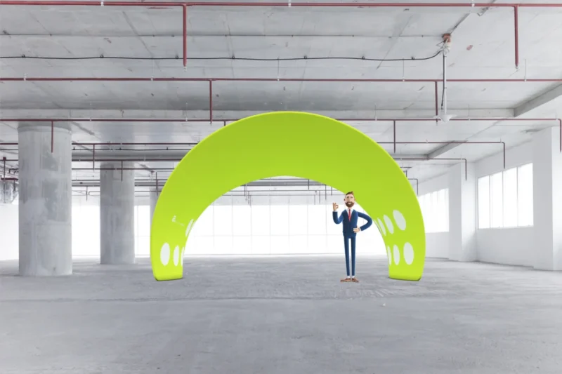 zipper wand reclameboog tunnel