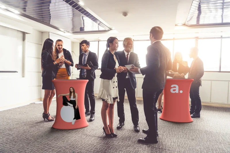 pop up beursbalie - balie bedrukken - presentatiebalie - pop up counter