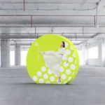 Ronde zipper wand en beurswand Ring als media backdrop van Eventshop.