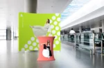 pop up beursbalie - balie bedrukken - presentatiebalie - pop up counter