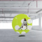 Unieke ronde zipper beurswand Flat Ring van Eventshop.