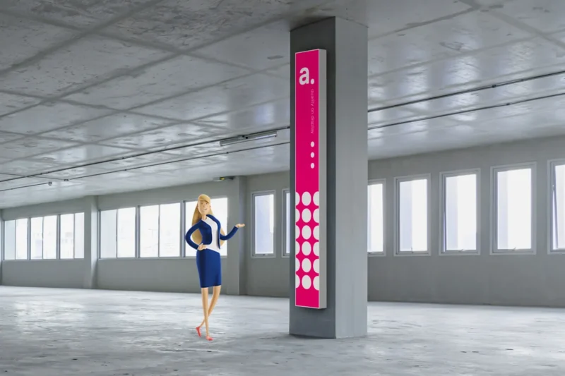 Wand LED frame - wand reclame