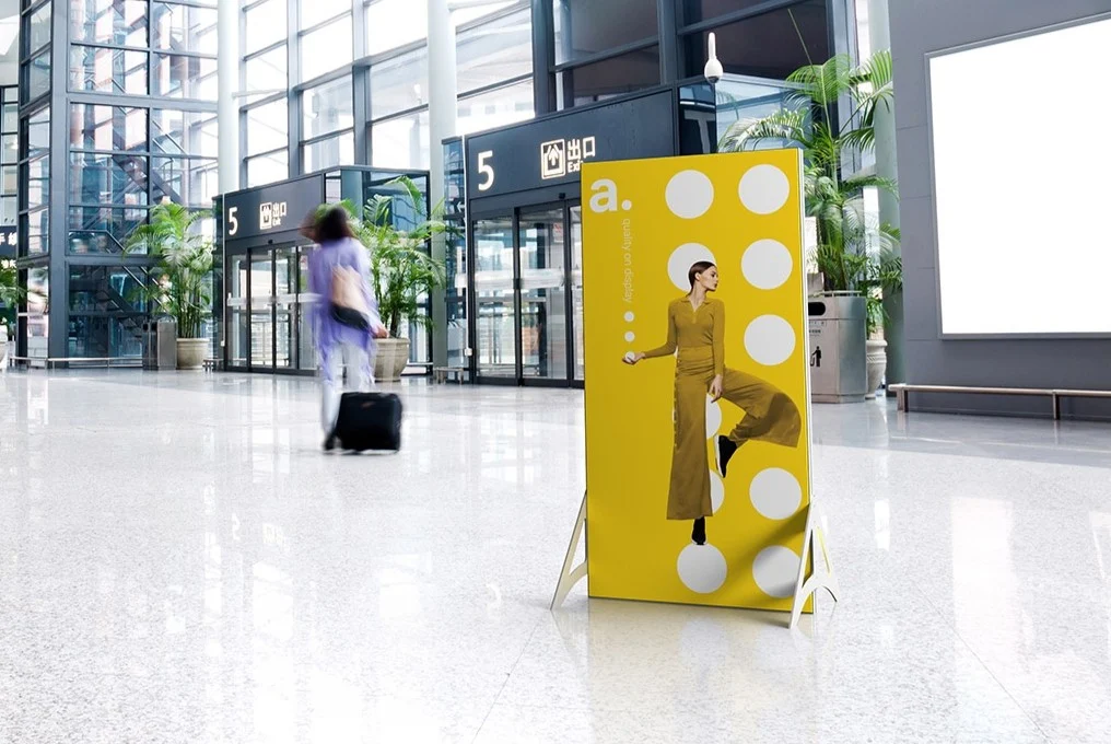 reclamewand - textielframe