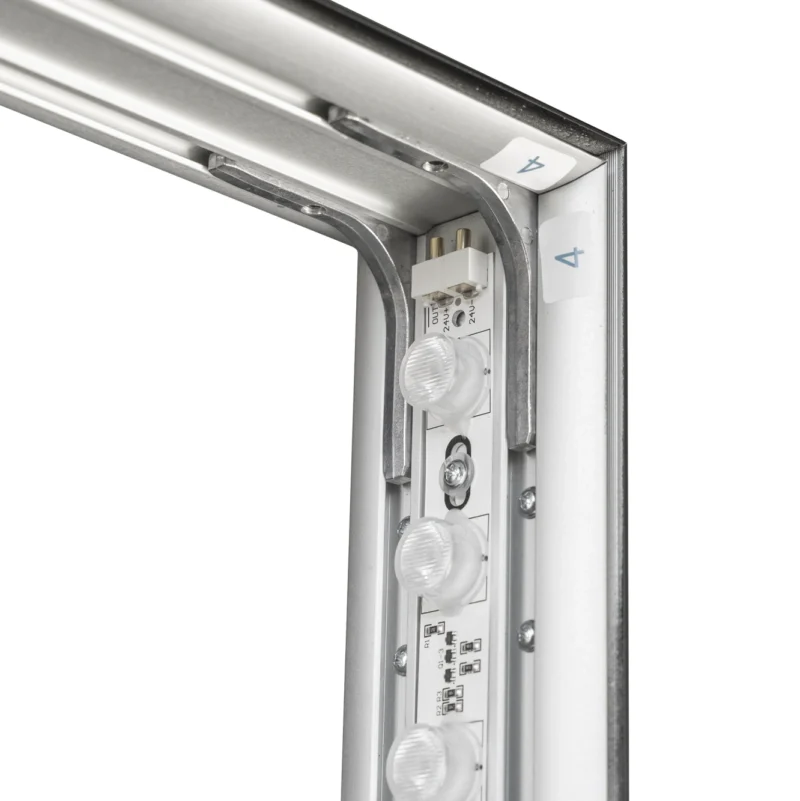 LED frame black - illuminated exhibition wall