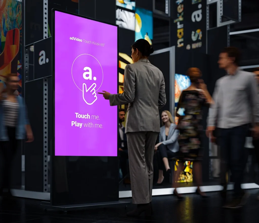 Interactive kiosk - digital signage - digitaal reclame scherm