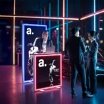 beursbalie - balie bedrukken - presentatiebalie - LED counter