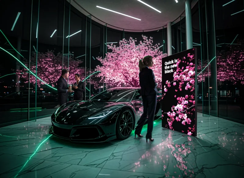 LED frame black - verlichte beurswand