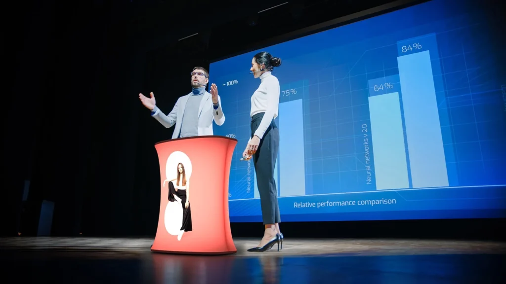 pop up LED beursbalie - LED counter