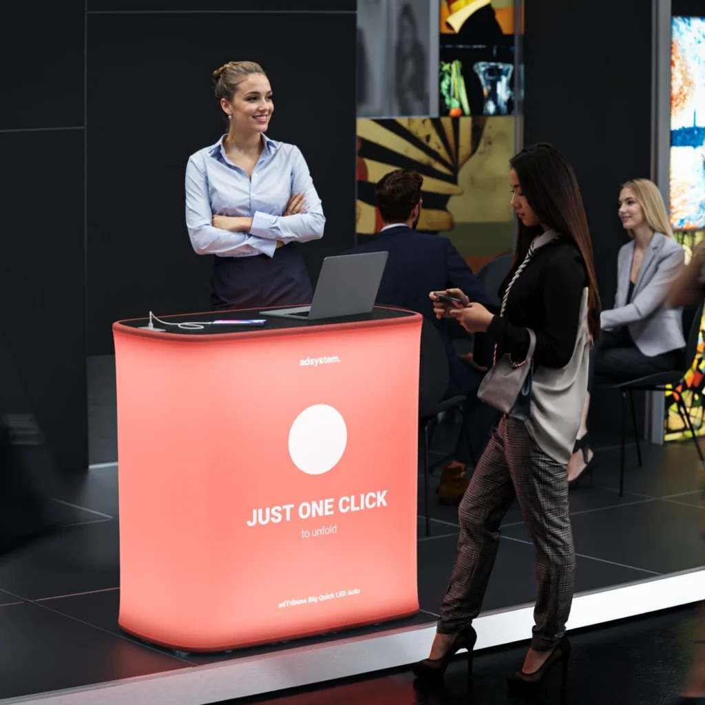 pop up LED beursbalie met USB - LED counter