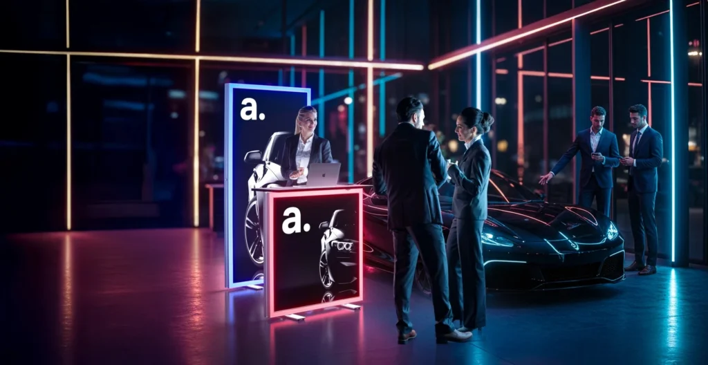 LED beursbalie met RGB verlichting - LED counter