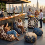 Opblaasbare poef bedrukken