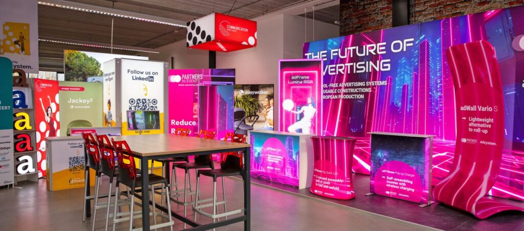 Modulaire beursstand - Showroom Eventshop Communication Partners