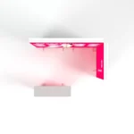 modulaire beursstand met LED frame en verlichte beursbalie