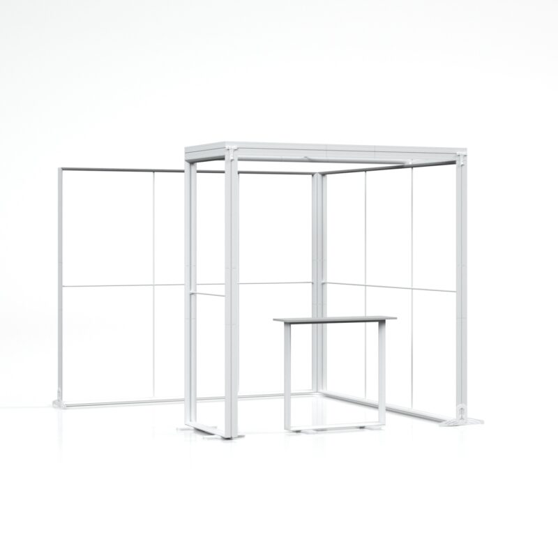 modulaire beursstand met LED frames en verlichte beurswand