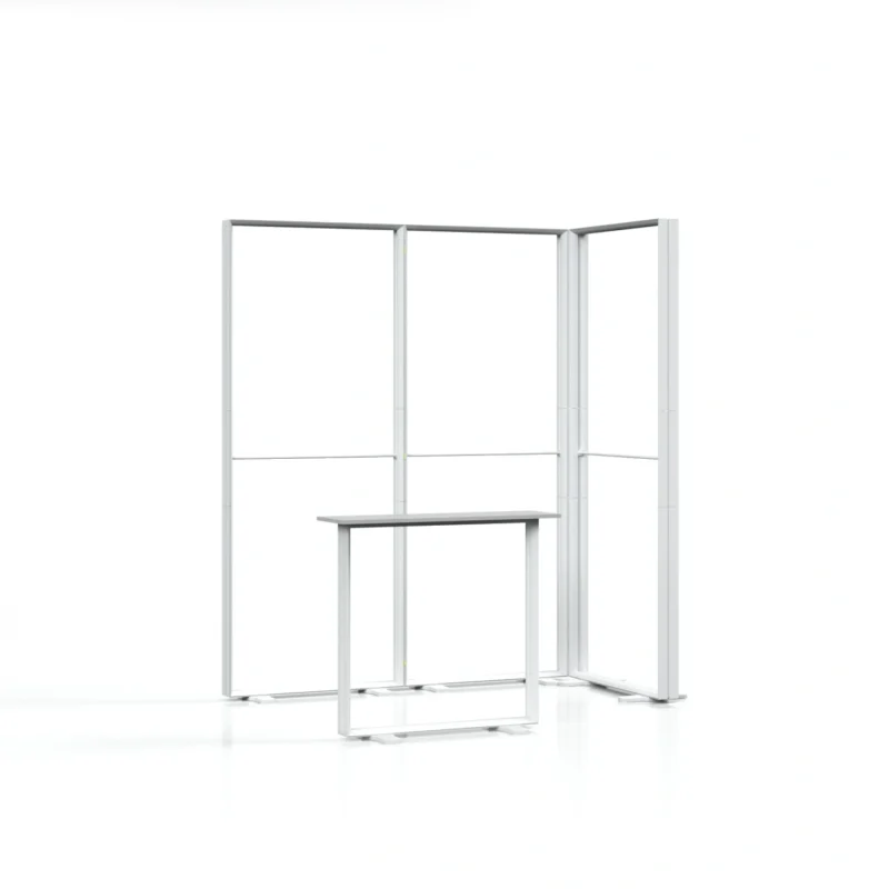modulaire beursstand met LED frame en verlichte beursbalie