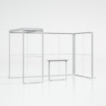 Modulaire beursstand met LED frames en beursbalie