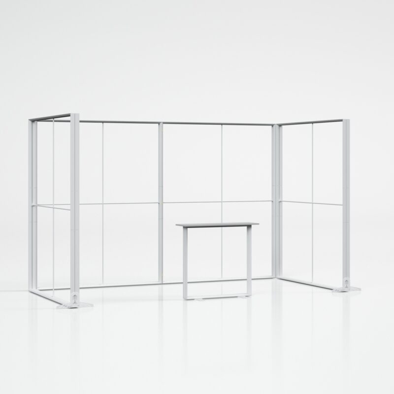 modulaire beursstand met LED frames en verlichte beurswand