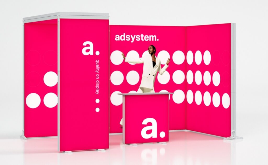 verlichte modulaire beursstand 