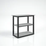 Modulaire textiel beursbalie Multiframe Stand met 360 graden bedrukking en opbergruimte van Eventshop.