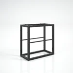 Modulaire textiel beursbalie Multiframe Stand met 360 graden bedrukking en opbergruimte van Eventshop.
