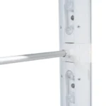 Draadloze verlichte LED pop up beursbalie op accu met geïntegreerde telefoonlader en peesdoek textielprint van Eventshop.