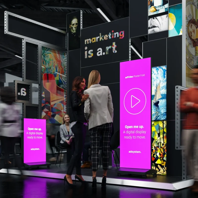 Vouwbaar indoor LED screen en Poster Fold LED scherm van Eventshop.