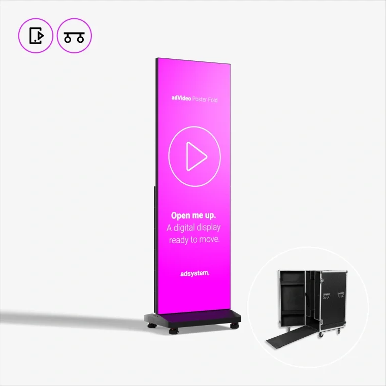Vouwbaar indoor LED screen en Poster Fold LED scherm van Eventshop.